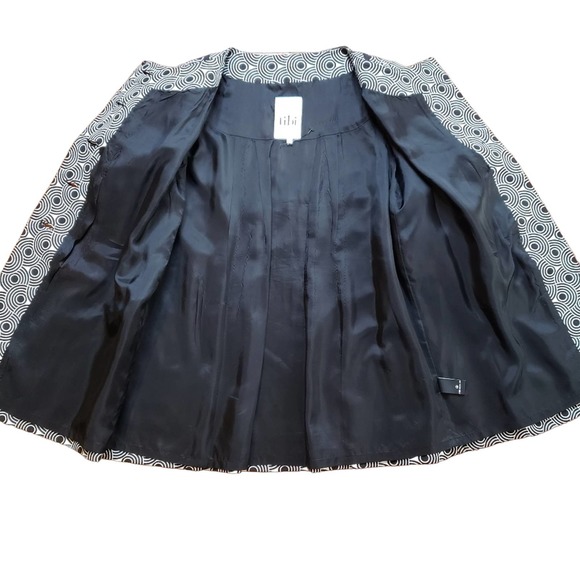 Tibi geometric black white swing jacket size 8 - Picture 5 of 6
